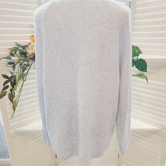 ELIZABETH AND JAMES LIGHT BLUE CABLEKNIT SWEATER SIZE XXL - Picture 5 of 7